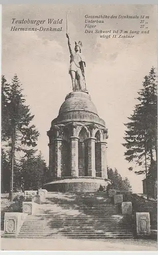 (73296) AK Hiddesen, Hermannsdenkmal, vor 1920