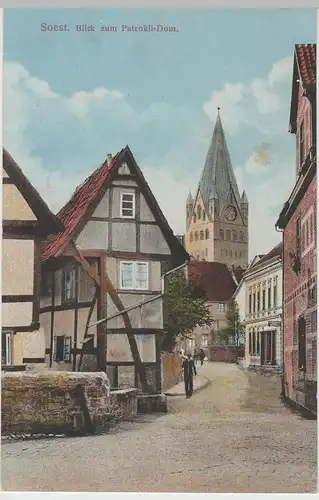 (73276) AK Soest, Blick zum Patrokli-Dom, vor 1945