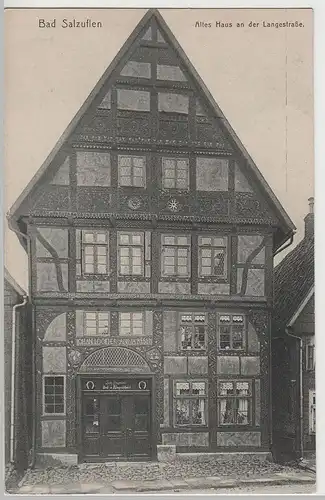 (70514) AK Bad Salzuflen, Altes Haus an der Langestraße, vor 1945