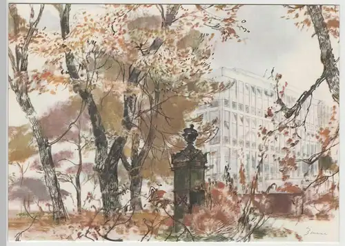 (70315) Künstler AK v. ARAL: Hauptverwaltung der BV ARAL Bochum, nach 1945