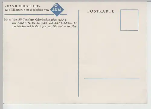 (70306) Künstler AK v. ARAL: BV-Tanklager Gelsenkirchen nach 1945