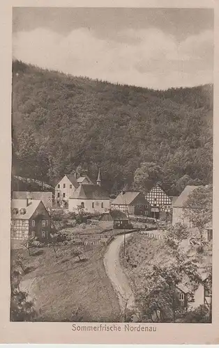 (69970) AK Nordenau, Ortsansicht mit Kapelle, bis 1925