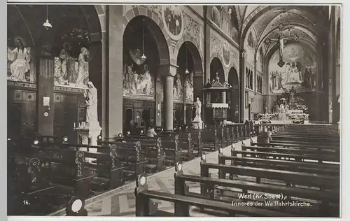 (67995) Foto AK Werl, Inneres der Wallfahrtskirche, vor 1945
