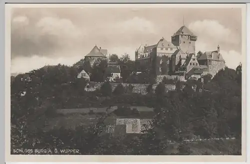 (68003) Foto AK Solingen, Schloss Burg an der Wupper, vor 1945