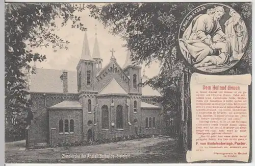 (6574) AK Gadderbaum, Anstalt Bethel, Zionskirche, vor 1945