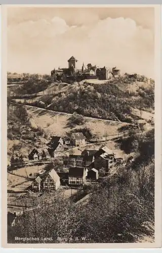 (6435) Foto AK Burg an der Wupper, Schloss Burg 1937