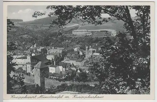 (63674) AK Bad Münstereifel, Panorama mit Kneippkurhaus 1939