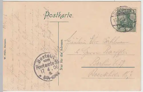 (54320) AK Müngsten, Gruss aus dem Bergischen Land, 1906