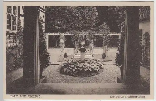 (35042) AK Bad Meinberg, Eingang zum Rosenbad 1920/30er