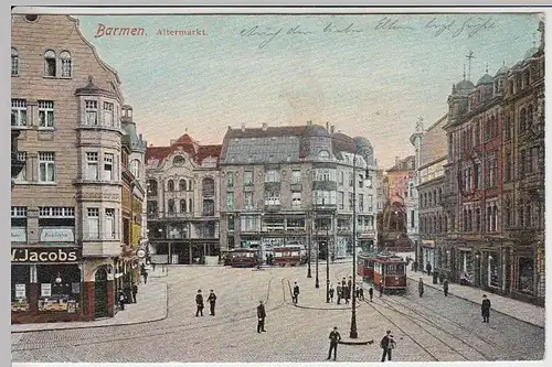 (34698) AK Barmen, Altermarkt, 1909