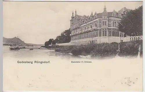 (31424) AK Godesberg-Rüngsdorf, Rheinhotel Fritz Dreesen, vor 1905