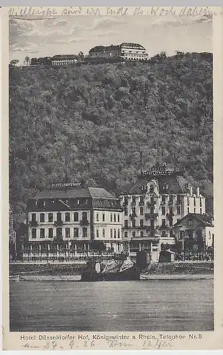 (28584) AK Königswinter, Hotel Düsseldorfer Hof 1926