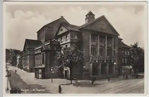 (24733) Foto AK Hagen, Westf., Theater, vor 1945