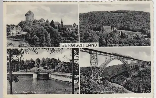 (23696) AK Bergisches Land, Mehrbildkarte, vor 1945