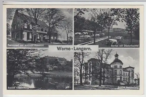 (21401) AK Werne-Langern, Mehrbildkarte, vor 1945