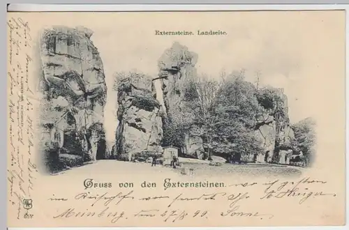 (15402) AK Gruß v. d. Externsteinen, Horn-Bad Meinberg 1899