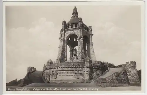 (14766) Foto AK Porta Westfalica, Kaiser Wilhelm Denkmal 1934