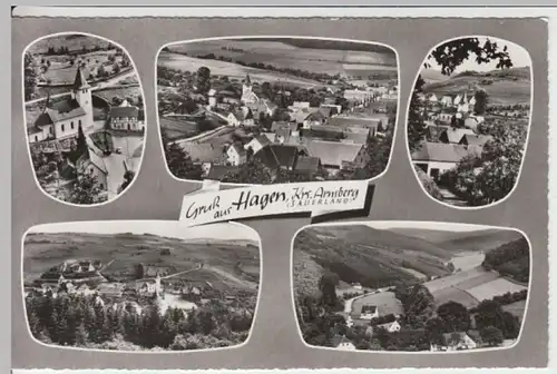 (13654) AK Hagen, N.-Westfalen, Mehrbildkarte, nach 1945
