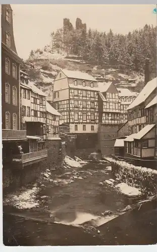 (13190) Foto AK Monschau, Eifel, Stadtansicht mit Burg Haller, vor 1945