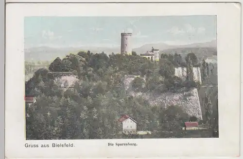 (115700) AK Gruss aus Bielefeld, Sparrenburg 1909