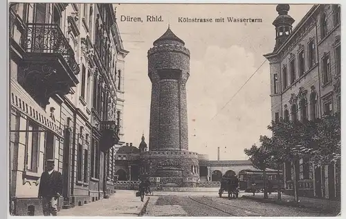 (115665) AK Düren, Kölnstraße mit Wasserturm 1905