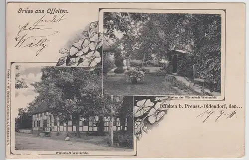 (115649) AK Gruss aus Offelten bei Preussisch-Oldendorf 1906