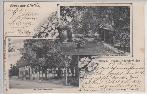 (115648) AK Gruss aus Offelten bei Preussisch-Oldendorf 1906