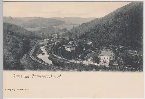 (115315) AK Gruss aus Dahlerbrück i.W., Totale um 1900