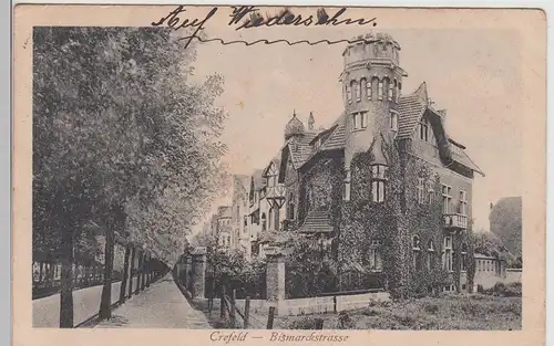 (115192) AK Krefeld, Bismarckstraße, Feldpost 1918