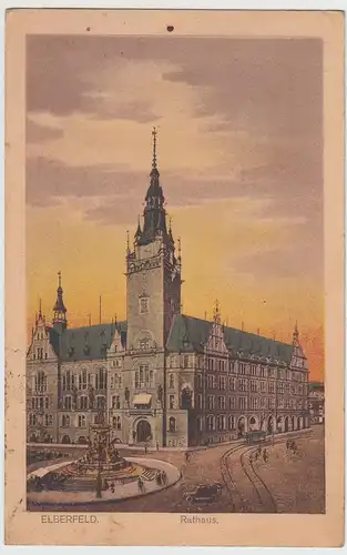 (114681) AK Elberfeld, Rathaus 1921