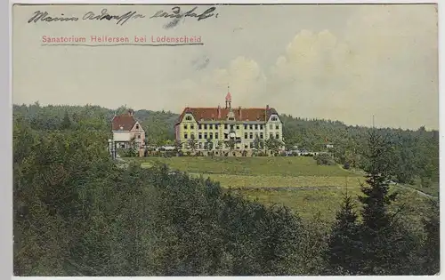 (114554) AK Sanatorium Hellersen, Lüdenscheid 1910