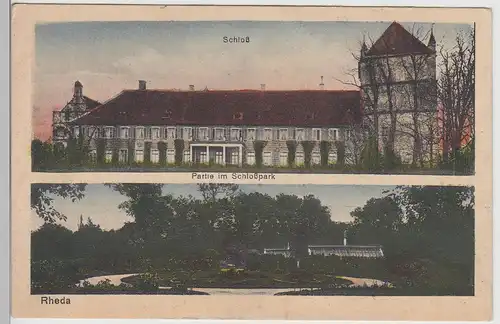 (114509) AK Rheda, Schloss, Schlosspark, vor 1945