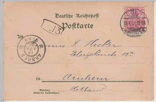 (114499) Künstler AK Gruß aus M. Gladbach, Kaiserbad, Wappen 1901