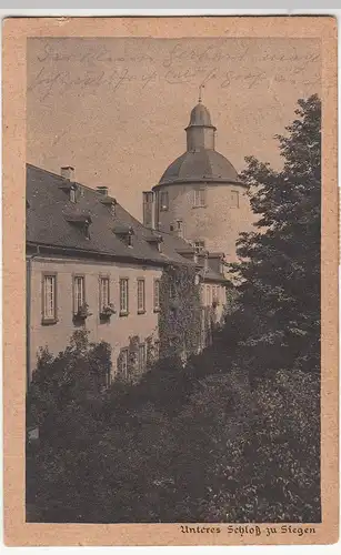 (114356) AK Siegen, Unteres Schloss 1920er