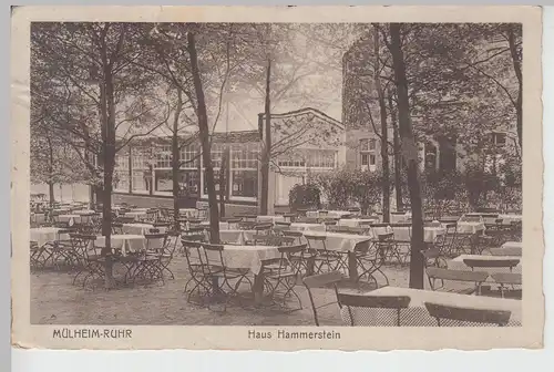 (113618) AK Mülheim, Ruhr, Restaurant Haus Hammerstein, Garten, vor 1945