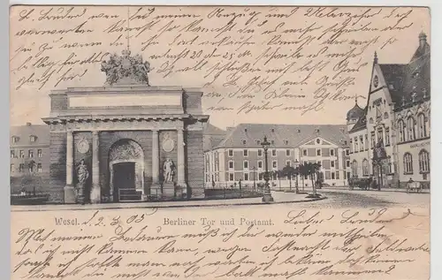 (113493) AK Wesel, Berliner Tor, Postamt 1905