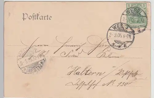 (113493) AK Wesel, Berliner Tor, Postamt 1905