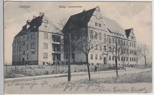 (113469) AK Herford, Königl. Lehrerseminar 1908