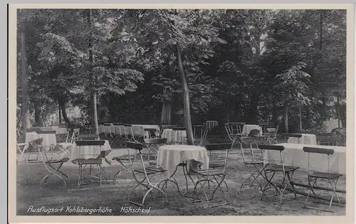 (113394) AK Höhscheid, Solingen, Ausflugsort Kohlsbergerhöhe, Garten, vor 1945