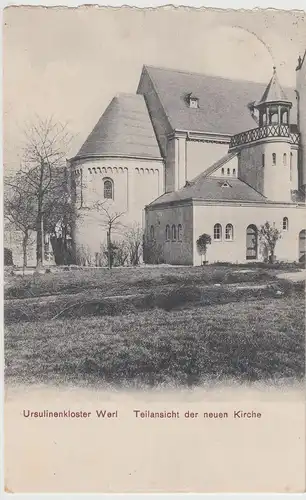 (112693) AK Ursulinenkloster Werl, neue Kirche 1914