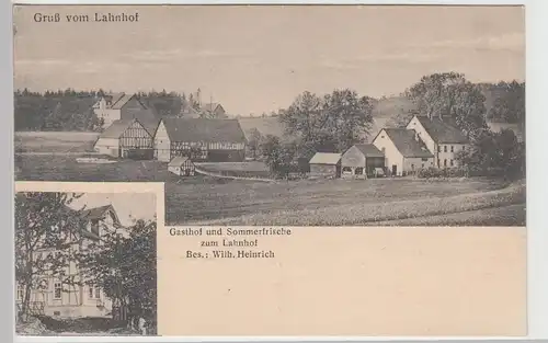 (112193) AK Gruß vom Lahnhof, Gasthof, Nenkersdorf, Netphen, vor 1945