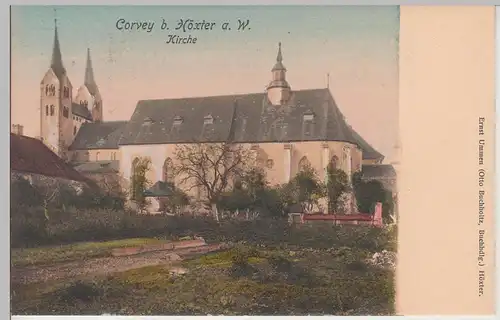 (111545) AK Kloster Corvey, Höxter, Kirche, bis um 1905