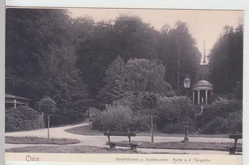 (110950) AK Cleve, Kleve, Amphitheater u. Stahlbrunnen, 1906