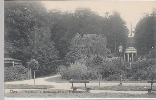 (110948) AK Cleve, Kleve, Amphitheater u. Stahlbrunnen, 1906