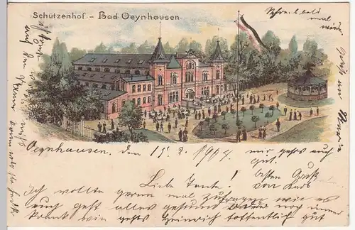 (110565) AK Bad Oeynhausen, Schützenhof, Litho 1905