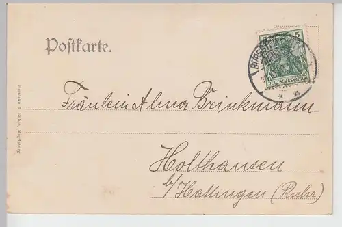 (109839) AK Burgsteinfurt, Schloss, Kirche, gelaufen 1910