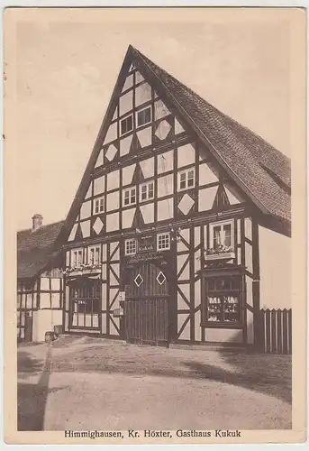 (108540) AK Himmighausen, Nieheim, Gasthaus Kukuk, vor 1945