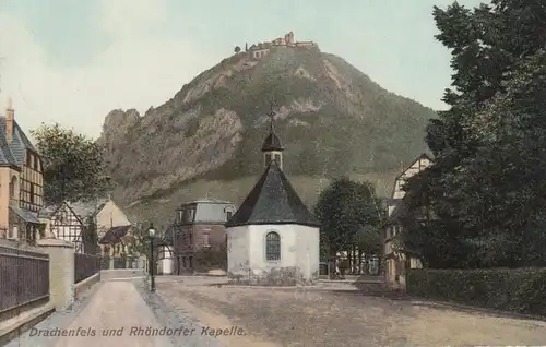 (108093) AK Rhöndorf, Drachenfels u. Rhöndorfer Kapelle, 1915