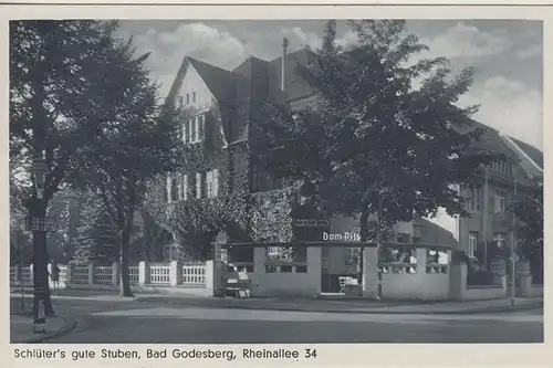 (108098) AK Bad Godesberg, Schlüters Gute Stuben i.d. Rheinallee 34