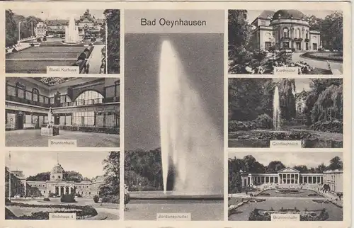 (107814) AK Bad Oeynhausen, Goldfischteich, Badehaus, Jordansprudel 1941